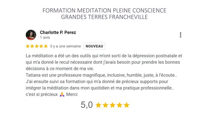 Méditation pleine conscience grossesse accouchement natalité grossesse